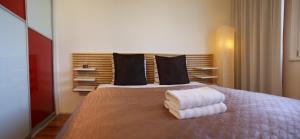 プラハにあるゴールデン ファミリー アパートメンツのベッドルーム1室(ベッド1台、タオル2枚付)