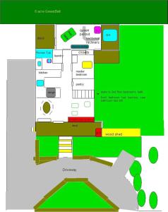 Naktsmītnes Flagstaff Chalet telpu plāns
