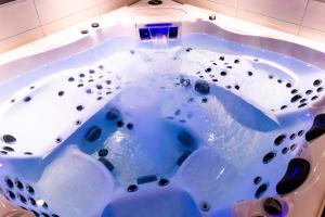 a jacuzzi tub with water in it at Almoria Hôtel & SPA in Deauville
