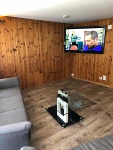 TV a/nebo společenská místnost v ubytování Hotel Restaurant Simplon