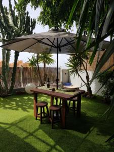 A garden outside Apartamento Pardela