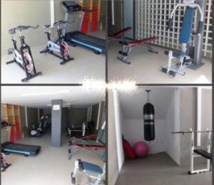 Centrum fitness w obiekcie Apartamento Lujo, Primera linea playa, Garaje, Wifi, Piscina climatizada