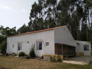 a white building with trees in the background at Quinta da Mesa in Macinhata do Vouga