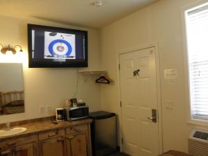 TV a/nebo společenská místnost v ubytování Bear's Den Lodge