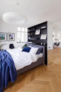 Posteľ alebo postele v izbe v ubytovaní Apartament Sorello - Katowice Centrum