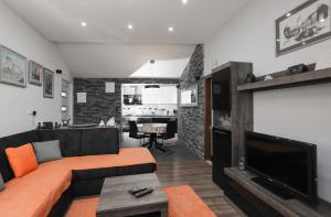 Kuchyň nebo kuchyňský kout v ubytování Apartment Tonka