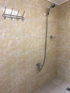 a shower with a shower head in a bathroom at Casa Arrieta Hostel in Dumaguete