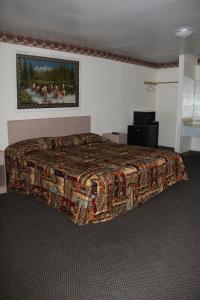 sypialnia z łóżkiem z obrazem na ścianie w obiekcie Choice Inn San Antonio w mieście San Antonio