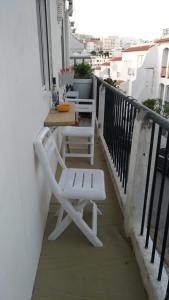Балкон или терраса в Apartamento Cardoso II. A 5 minuto a pé da praia do Peneco