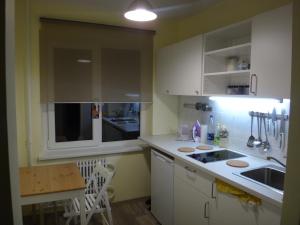 Una cocina o kitchenette en Cosy apartment Visaginas