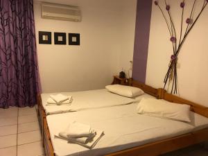 Postel nebo postele na pokoji v ubytování Tholos Rooms