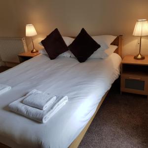 Ένα ή περισσότερα κρεβάτια σε δωμάτιο στο Ty Morgan's Apartments