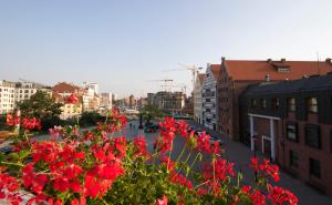Výhľad na mesto Gdansk alebo výhľad na mesto priamo z apartmánu