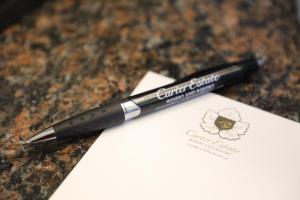 a fountain pen sitting on top of a piece of paper at Carter Estate Winery and Resort in Temecula