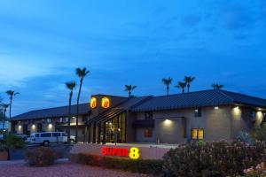 a hotel with a sign that reads super at Super 8 by Wyndham Chandler Phoenix in Chandler
