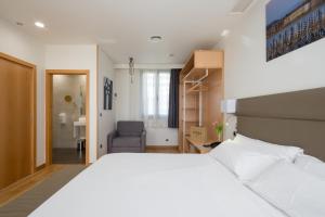 Łóżko lub łóżka w pokoju w obiekcie Hotel Palacio de Aiete