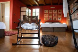 Letto o letti in una camera di Klinec Plešivo Art Rooms
