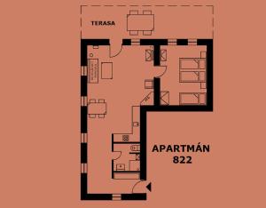 Půdorys ubytování Apartmány Nova Lake