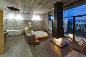 เตียงในห้องที่ Wiesergut