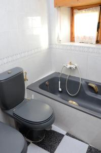 y baño con aseo y bañera. en Casa Rural ALCARREÑA, en Sigüenza