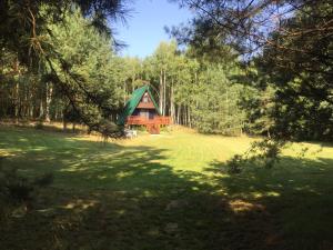 Vonkajšia záhrada v ubytovaní Domek Przy Lesie