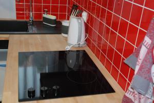 Kuchyň nebo kuchyňský kout v ubytování Grey House