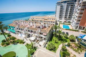 an aerial view of the resort and the ocean at Las Gondolas Seaview in La Manga del Mar Menor