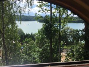 オストシツェにあるRozalinの窓から湖の景色を望めます。