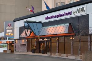 a building with the entrance to a shopping mall at Coast Edmonton Plaza Hotel by APA in Edmonton