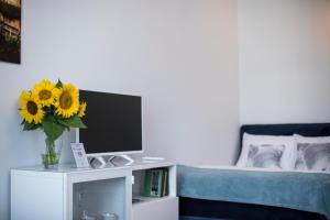 Łóżko lub łóżka w pokoju w obiekcie Proseco Apartments -Self check-in-