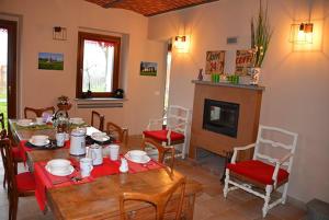 Posezení v ubytování B&B Le Piote