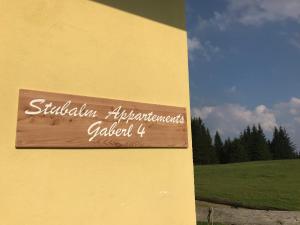 Certifikát, hodnocení, plakát nebo jiný dokument vystavený v ubytování Stubalm Appartements