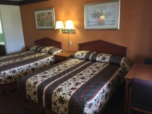 Ένα ή περισσότερα κρεβάτια σε δωμάτιο στο Finn's Motel