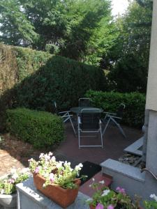 Ein Garten an der Unterkunft FerienWohnung Gebhardt