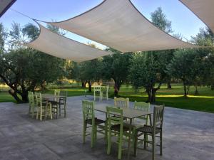 A garden outside Anastasios Olive Garden Apartments