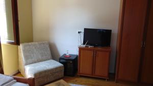 Televízia a/alebo spoločenská miestnosť v ubytovaní Rooms Milin Lagum