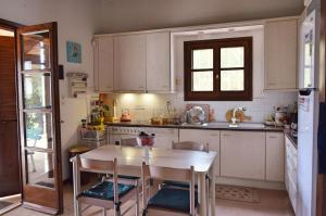 A kitchen or kitchenette at Seaside Villa in Alikes, Chalkida