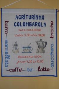 Certifikát, ocenenie alebo iný dokument vystavený v ubytovaní Agriturismo Colombarola
