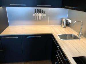 Kuchyňa alebo kuchynka v ubytovaní Apartmán Jestřáb