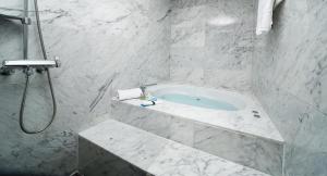 Koupelna v ubytování Hotel Whistlelark Jeju