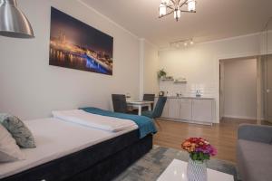 Łóżko lub łóżka w pokoju w obiekcie Proseco Apartments -Self check-in-