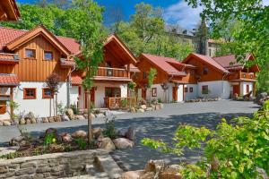 イルセンブルクにあるLuxus Ferienhäuser Chalets zum Ilsetal mit Kamin & Sauna in Ilsenburg im Harzのギャラリーの写真