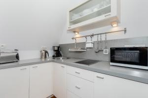 Kuchnia lub aneks kuchenny w obiekcie Apartments Poznań Strzałowa by Noclegi Renters