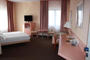 Televízia a/alebo spoločenská miestnosť v ubytovaní Hotel Christinenhof garni - Bed & Breakfast