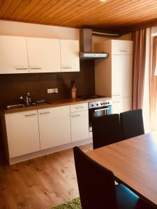 Kuchyň nebo kuchyňský kout v ubytování Apartment Alpenwelt