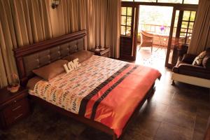 Cama o camas de una habitación en Hosteria Quinta San Miguel