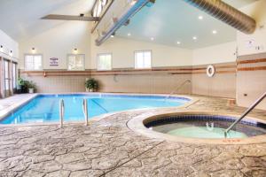 a pool in a building with a swimming pool at Earthbox Inn & Spa in Friday Harbor