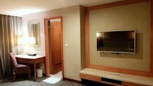 TV a/nebo společenská místnost v ubytování Elegance Hotel