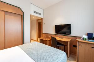 TV a/nebo společenská místnost v ubytování Hotel Praga