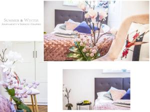 Posteľ alebo postele v izbe v ubytovaní Family Luxury Pure Old Town Apartament 1-8, 2 sypialnie i salon, parking pub, 60m2